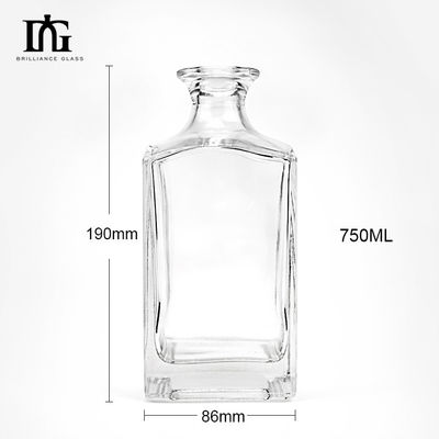 Collar de vidrio grabado whisky vodka brandy botella de ginebra 50ml 350ml 500ml 700ml 750ml