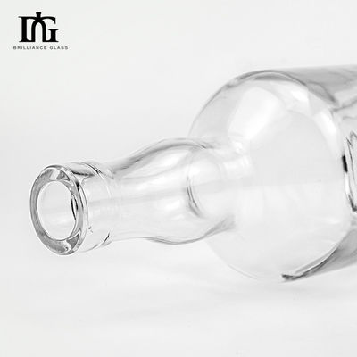 Impresión de sello de oro Manipulación de botella especial de vidrio para la muestra 350ml 500ml 750ml