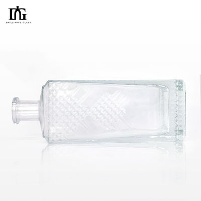 Tipo de sellado Corcho 700ml 375ml 500ml Botella de vidrio para whisky Liquor Vodka cuadrada