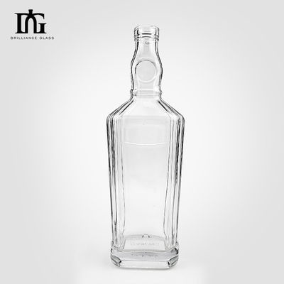 Botella de vidrio de sílex industrial de 250 ml/500 ml/700 ml/750 ml para whisky y licor de tequila