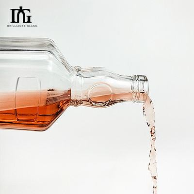 Botella de vidrio de sílex industrial de 250 ml/500 ml/700 ml/750 ml para whisky y licor de tequila
