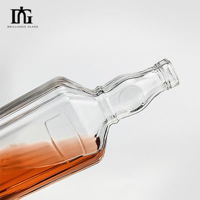 Botella de vidrio de sílex industrial de 250 ml/500 ml/700 ml/750 ml para whisky y licor de tequila