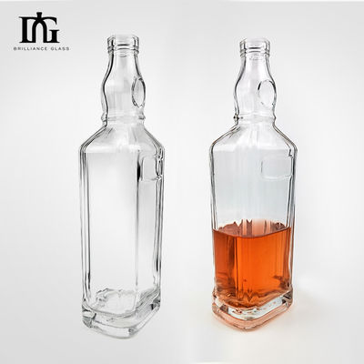 Botella de vidrio de sílex industrial de 250 ml/500 ml/700 ml/750 ml para whisky y licor de tequila