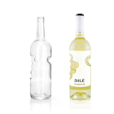 Collar de vidrio Botella de agua mineral 500ml 750ml 25 oz Burbuja de vino blanco Champaña Sidra