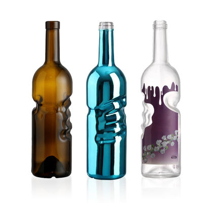 Collar de vidrio Botella de agua mineral 500ml 750ml 25 oz Burbuja de vino blanco Champaña Sidra