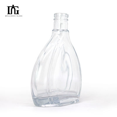 Botella de licor de vidrio vacío de 500 ml para ron whisky vodka bebidas espirituosas Collar Material de vidrio