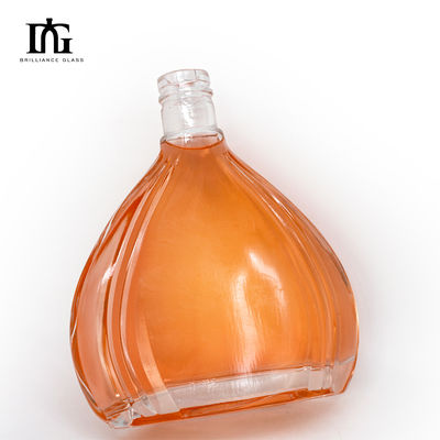 Botella de licor de vidrio vacío de 500 ml para ron whisky vodka bebidas espirituosas Collar Material de vidrio