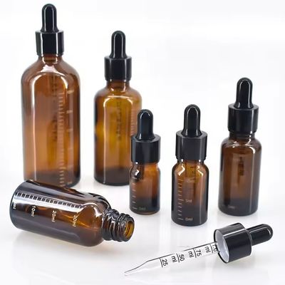 Envases para el cuidado de la piel de 15 ml 50 ml Botella de vidrio de goteo de aceite esencial para aceite Logotipo personalizado
