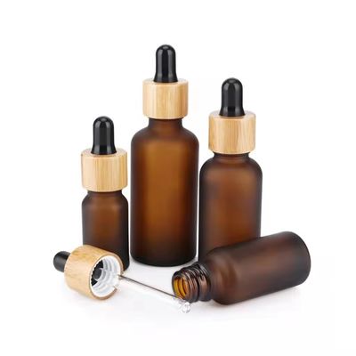 Envases para el cuidado de la piel de 15 ml 50 ml Botella de vidrio de goteo de aceite esencial para aceite Logotipo personalizado