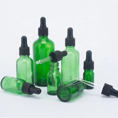 Envases para el cuidado de la piel de 15 ml 50 ml Botella de vidrio de goteo de aceite esencial para aceite Logotipo personalizado