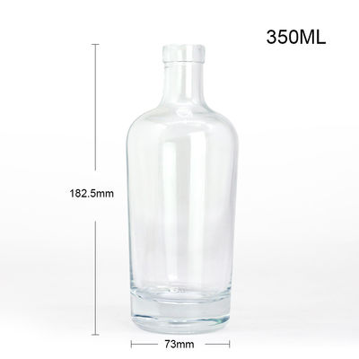 Botella de licor en miniatura de 500 ml y 750 ml clara reutilizable con cuerpo de vidrio