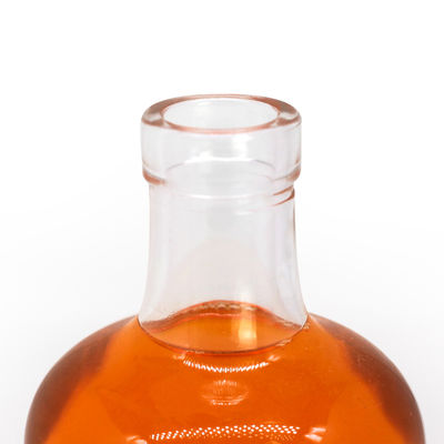 Botella de licor en miniatura de 500 ml y 750 ml clara reutilizable con cuerpo de vidrio
