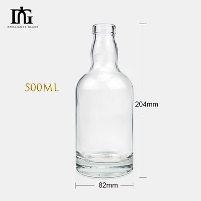 Botella de vidrio vacía para licores vodka gin 330 ml 500 ml 700 ml 750 ml