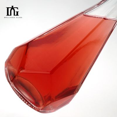 Botella de licor de vidrio con corcho 500ml 375ml Vodka Spirit Gin 200ml 100ml Material de vidrio