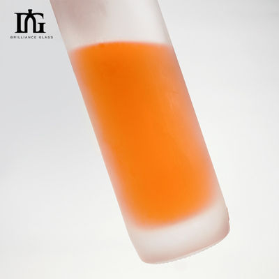 Botellas de vodka, brandy y licor con el logotipo del cliente aceptable 500 ml de vidrio redondo transparente