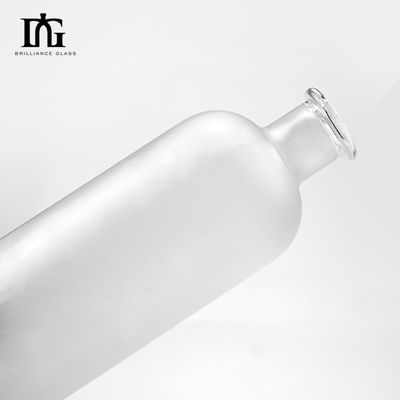 Botellas de vodka, brandy y licor con el logotipo del cliente aceptable 500 ml de vidrio redondo transparente