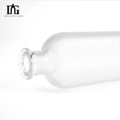 Botellas de vodka, brandy y licor con el logotipo del cliente aceptable 500 ml de vidrio redondo transparente