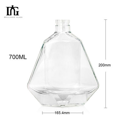 Material del cuello Vidrio 700 ml Vodka Liquor Bebida alcohólica Whisky Rum Botella de vidrio